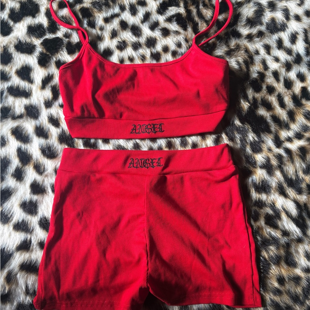Angel Women's Vibrant Red Pajama Set